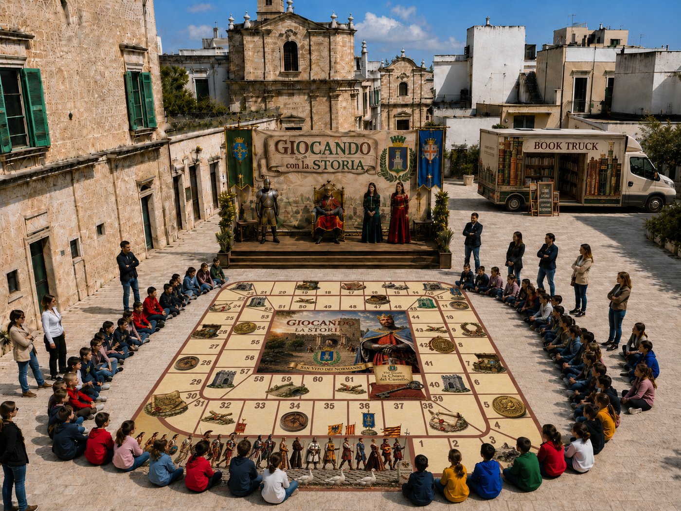 Il gioco da piazza gigante GiOCAndo con la Storia a San Vito dei Normanni